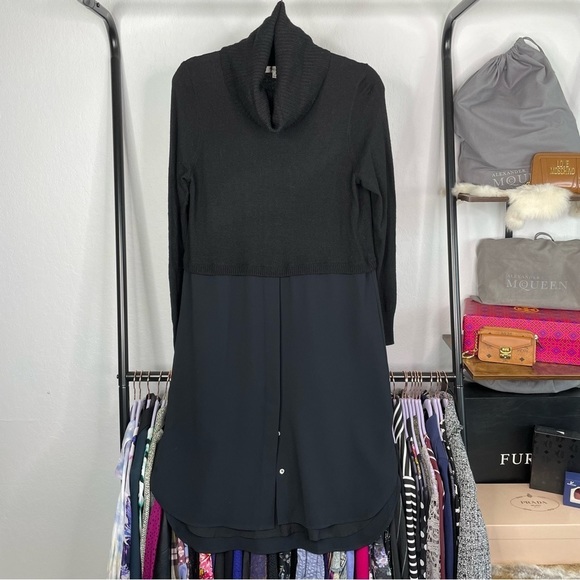 𝅺MADEWELL Timelapse Cowl Turtleneck Sweater Shirt Dress - Picture 1 of 7